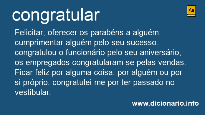 Significado de congratulo