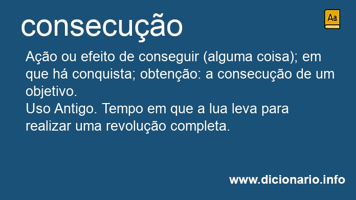 Significado de consecuo