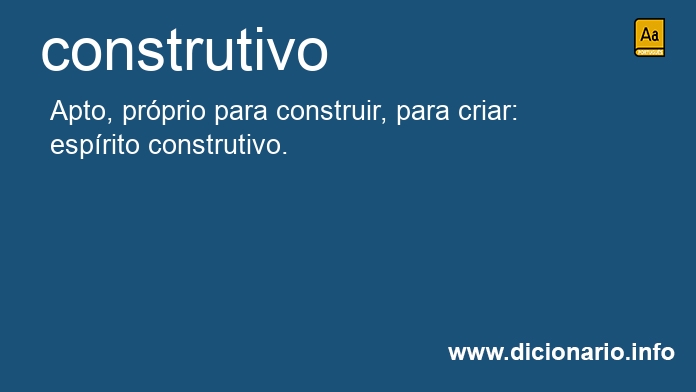 Significado de construtiva