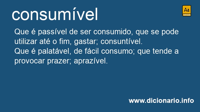 Significado de consumvel