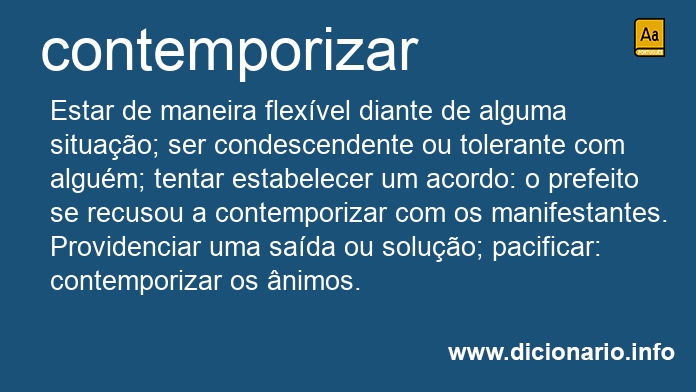 Significado de contemporizars