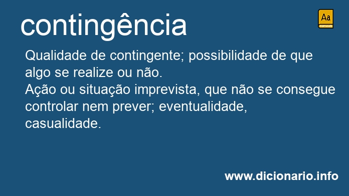 Significado de contingncias