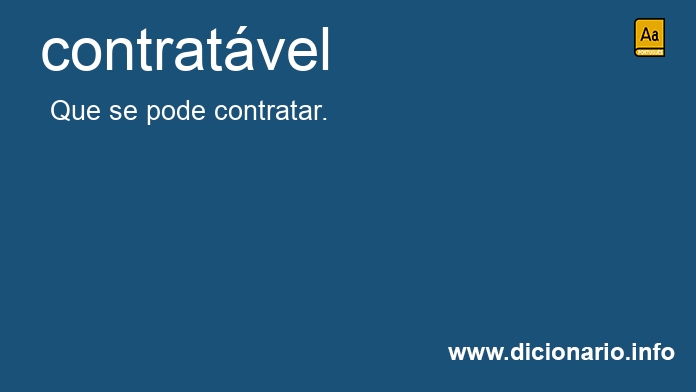 Significado de contratvel