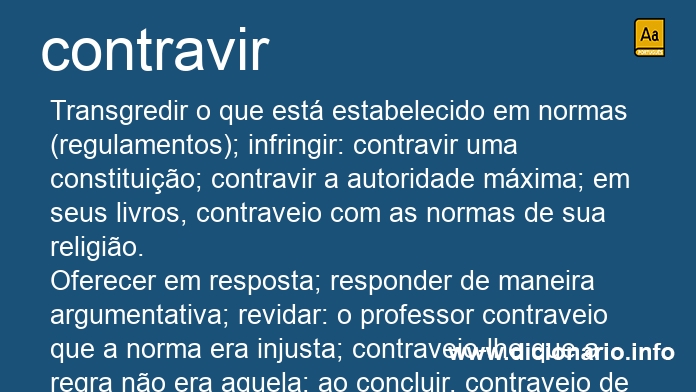 Significado de contravem