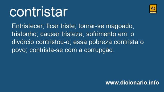 Significado de contristariam