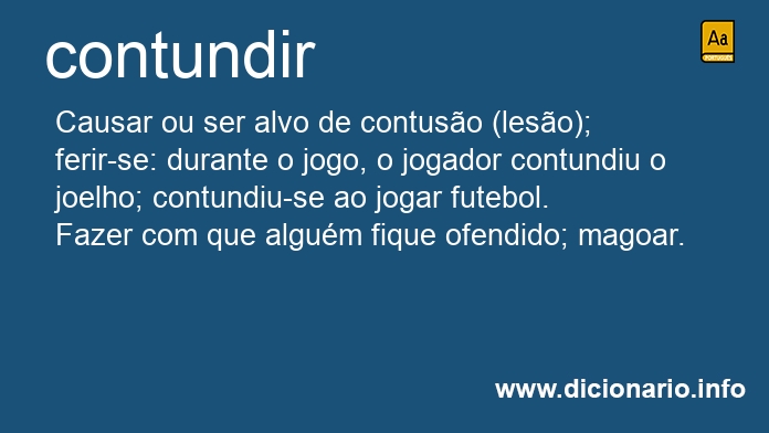 Significado de contundirdes