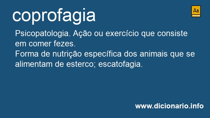 Significado de coprofagia