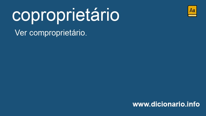 Significado de coproprietria