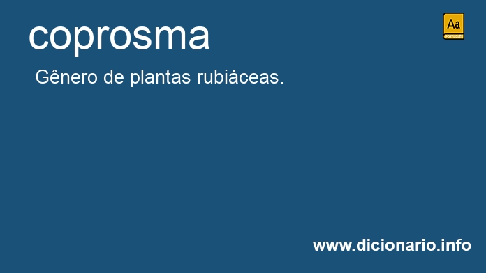 Significado de coprosma