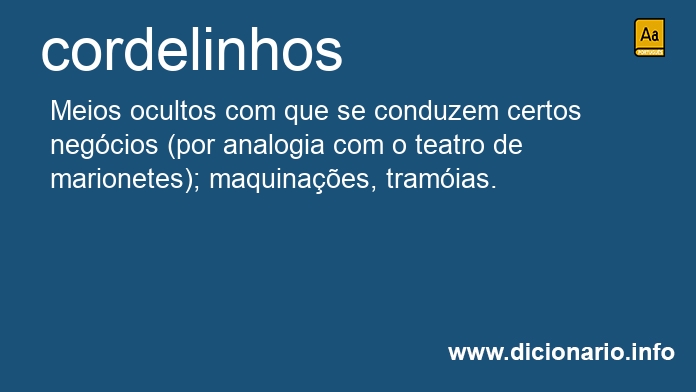 Significado de cordelinhos