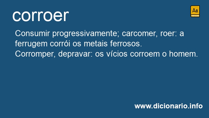 Significado de corroers