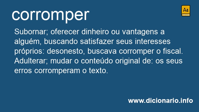 Significado de corrompi