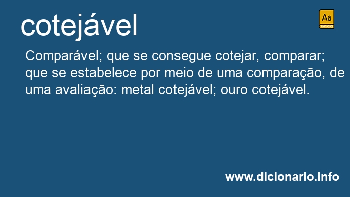 Significado de cotejvel