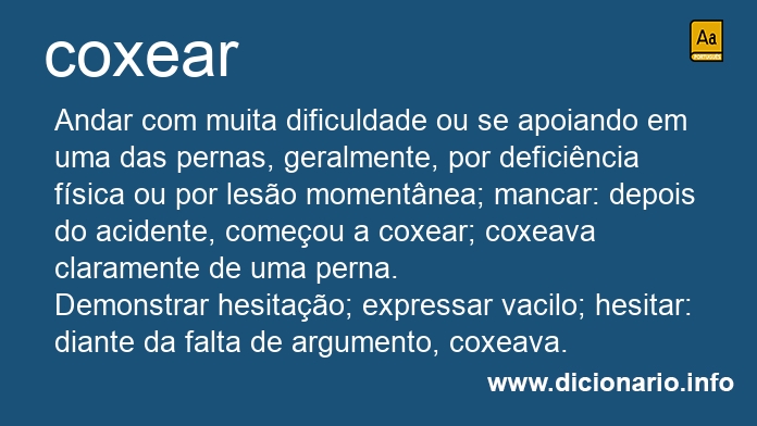 Significado de coxearam