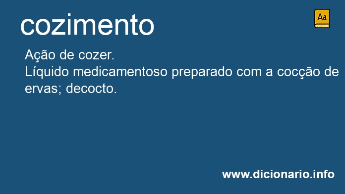 Significado de cozimento