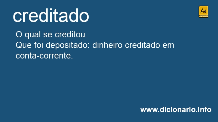 Significado de creditado