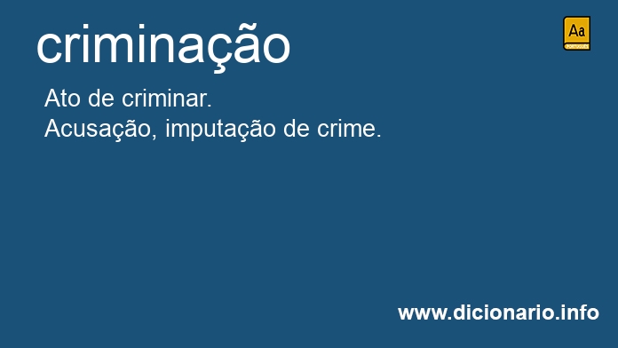 Significado de criminao