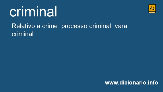 Significado de criminal