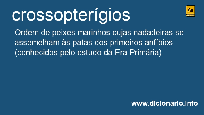 Significado de crossoptergios