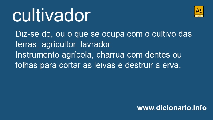 Significado de cultivador