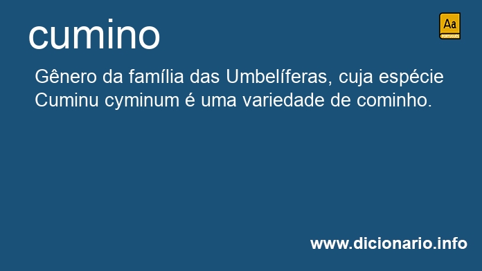 Significado de cumino