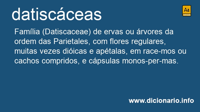 Significado de datiscceas