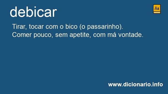 Significado de debicaro