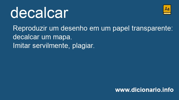 Significado de decalcares