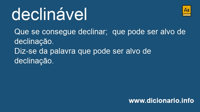 Significado de declinvel