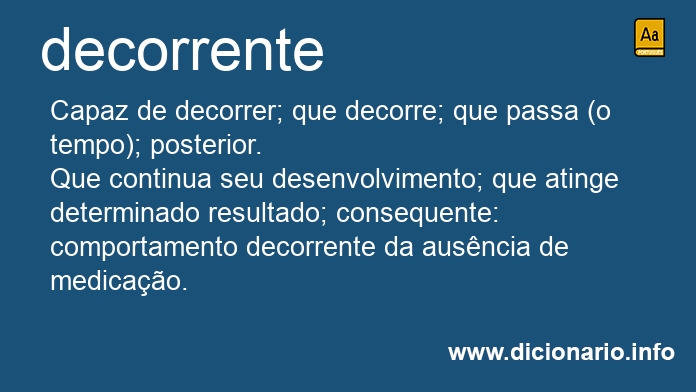 Significado de decorrente