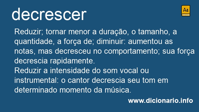 Significado de decrescesse