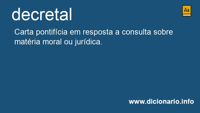 Significado de decretal