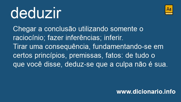 Significado de deduzirias