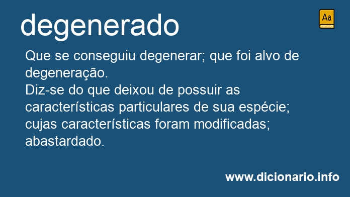 Significado de degenerada