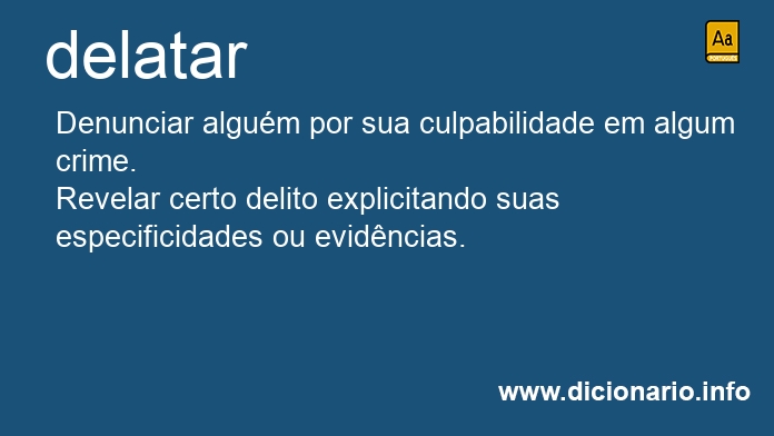 Significado de delatarei