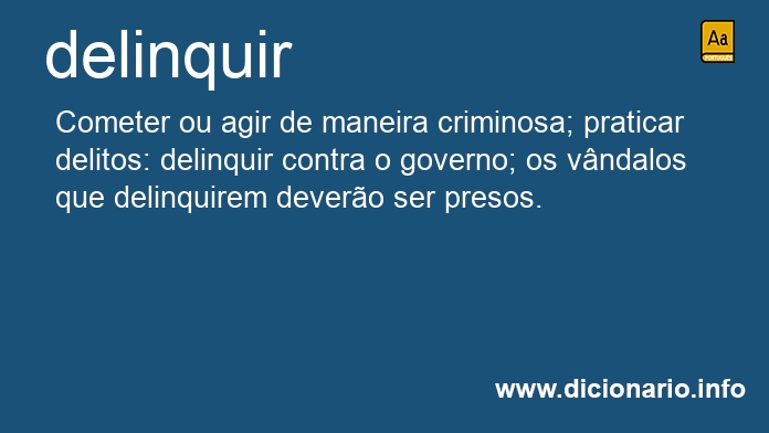 Significado de delinqumos