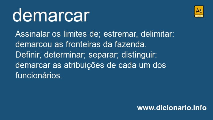 Significado de demarcares