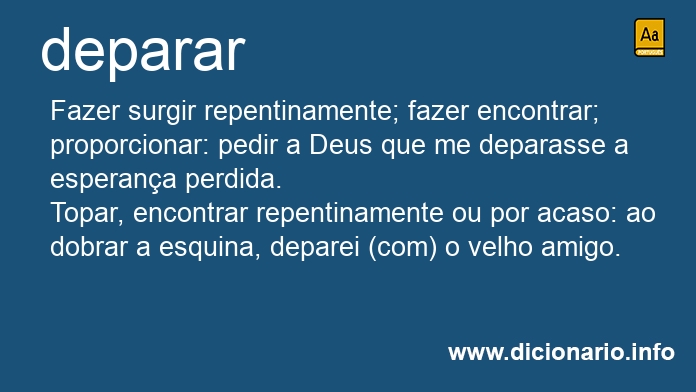 Significado de depararem