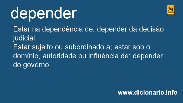 Significado de dependem