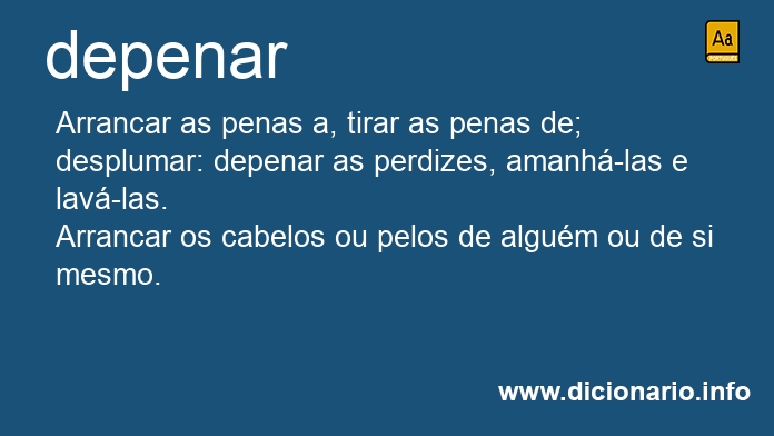 Significado de depeneis