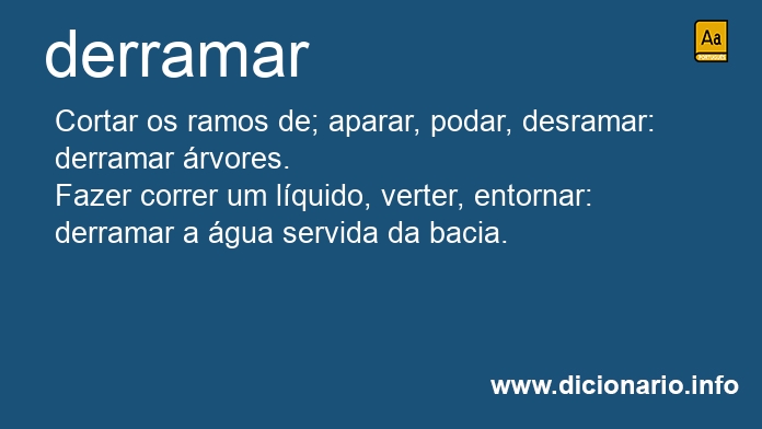 Significado de derramars