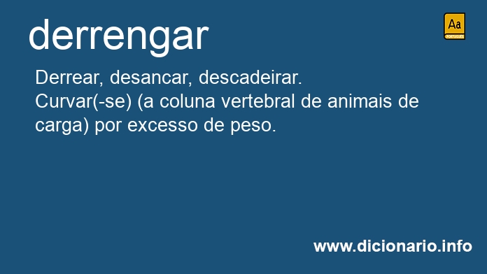 Significado de derrengues