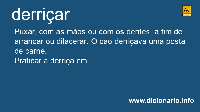 Significado de derrice