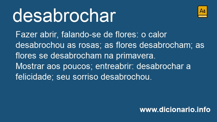 Significado de desabrochai