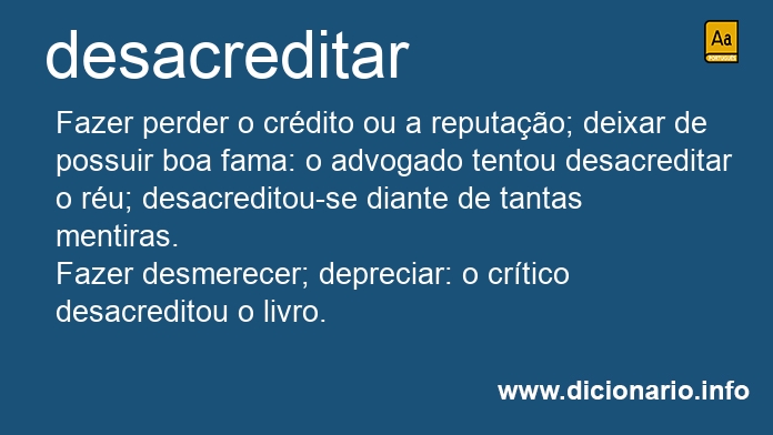 Significado de desacreditarei