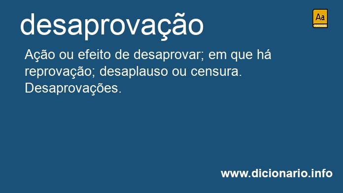 Significado de desaprovaes