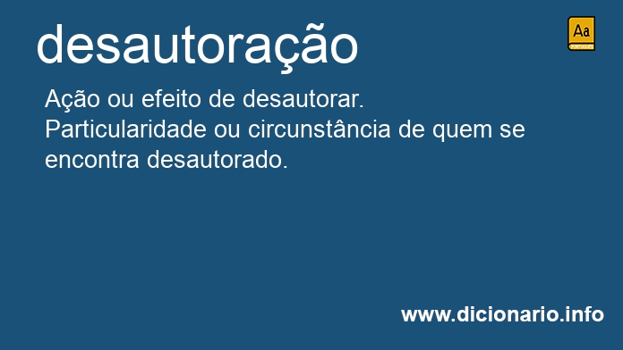 Significado de desautorao