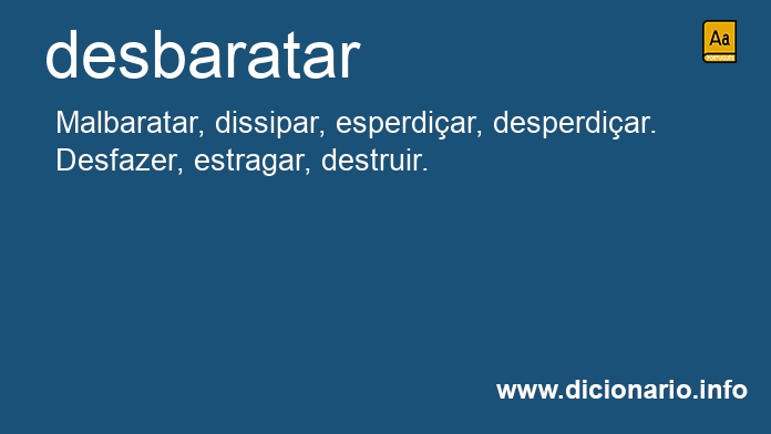 Significado de desbaratar