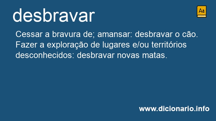 Significado de desbravarei