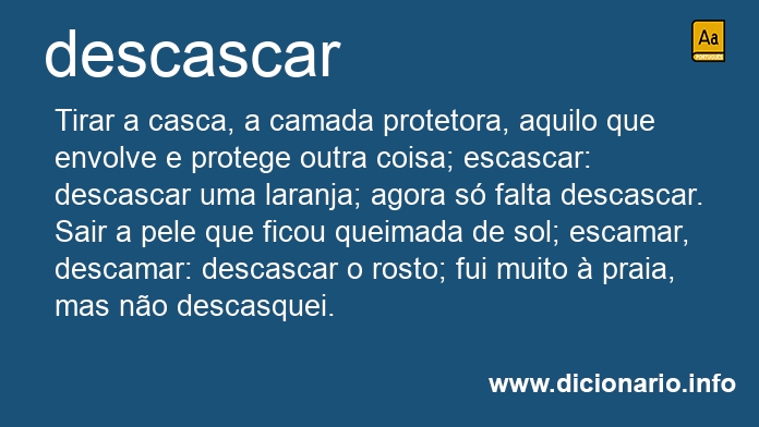 Significado de descascar